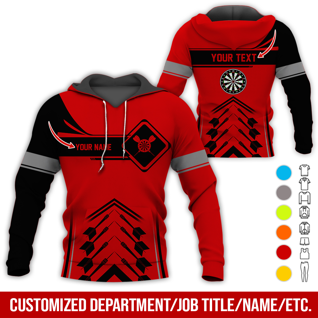 Customized Name Darts Premium Hoodie, Elevate Your Dart Game With Our Custom Name Hoodie, Perfect Gift For Darts Lovers, Friend, Family