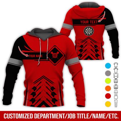 Customized Name Darts Premium Hoodie, Elevate Your Dart Game With Our Custom Name Hoodie, Perfect Gift For Darts Lovers, Friend, Family