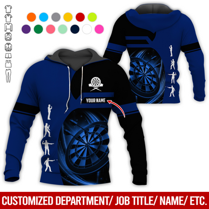Customized Darts Premium Hoodie, Personalized Name Hoodie, How to play Darts Pattern Hoodie For Darts Lovers, Friend, Family