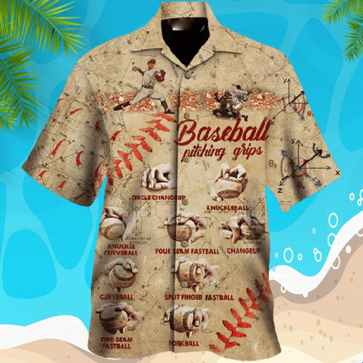 Baseball Hawaiian Shirt, Baseball Pitching Grips Hawaiian Shirt For Men & Woman, Perfect Gift For Baseball Lovers