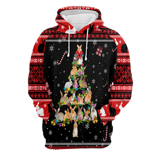 Awesome Rabbit Pine Christmas Pullover Premium Hoodie, Perfect Outfit For Men And Women On Christmas New Year Autumn Winter
