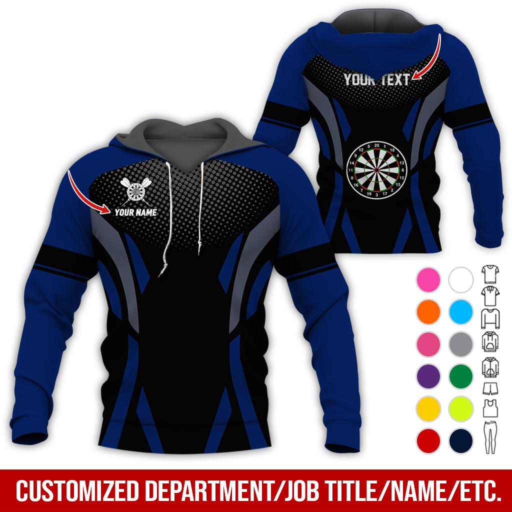Personalized Darts Premium Hoodie, Custom Name & Text Darts Hoodie Gift For Darts Lovers, Friend, Family