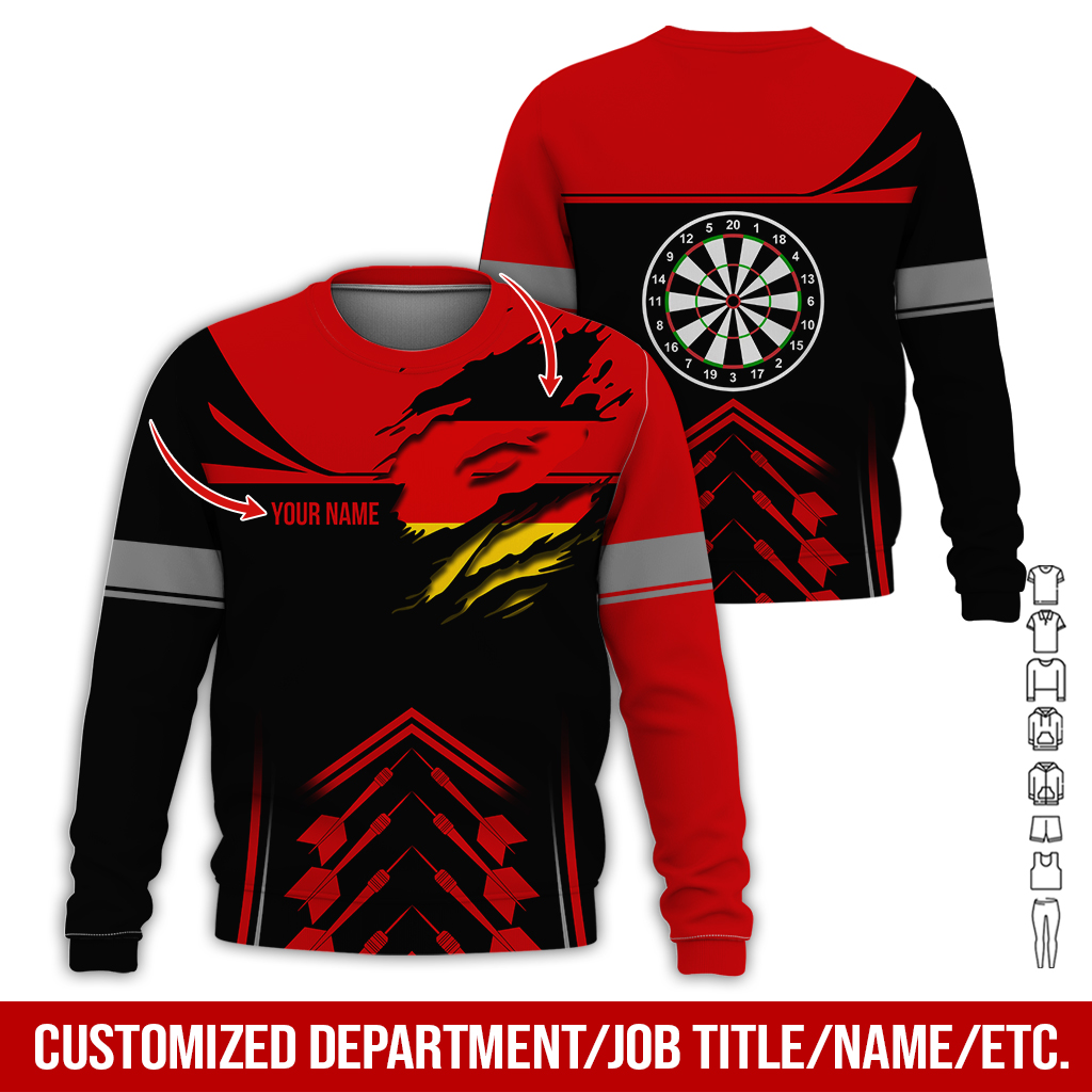 Customized National flag Darts Sweatshirt, National flag Darts Sweatshirt For Men & Women, Perfect Gift For Darts Lovers, Friend, Family