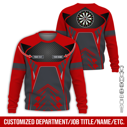 Customized Name Darts Sweatshirt, Personalize your style with our custom name darts Sweatshirt For Darts Lovers, Friend, Family