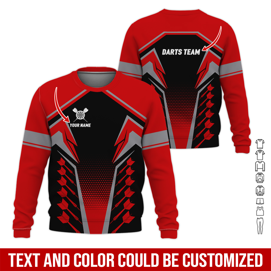 Customized Darts Sweatshirt, Personalized Name & Text Sweatshirt For Men & Women, Perfect Gift For Darts Lovers, Friend, Family