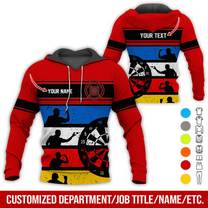 Customized Name Darts Premium Hoodie, How To Play Darts Pattern Darts Hoodie For Men & Women - Gift For Darts Lovers, Friend, Family