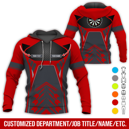 Customized Name Darts Premium Hoodie, Personalize Your Style With Our Custom Name Darts Hoodie For Darts Lovers, Friend, Family