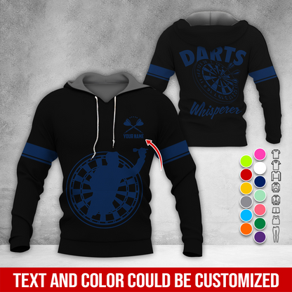 Personalized Name Premium Hoodie, Darts Whisperer Hoodie, Perfect Gift For Darts Lovers, Friend, Family