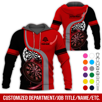 Personalized Name & Text Darts Premium Hoodie, Life is a game of chance Hoodie, Perfect Gift For Darts Player, Darts Lovers, Friend, Family