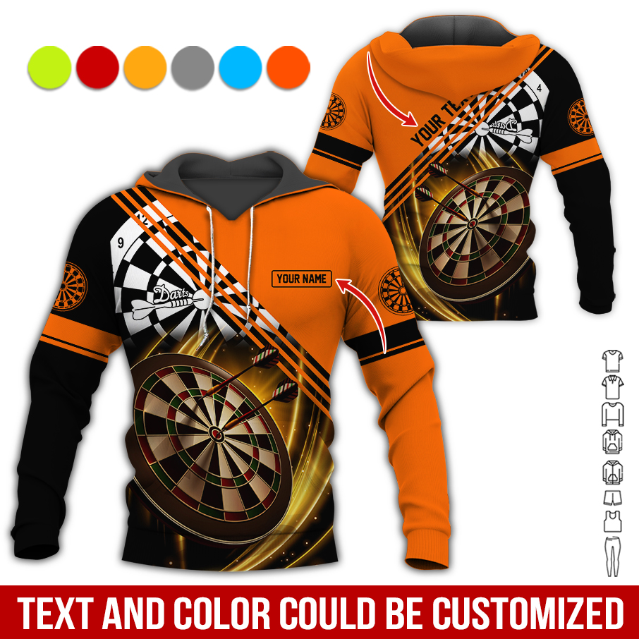 Customized Name & Text Darts Premium Hoodie, Custom Darts Team Hoodie For Men & Women, Perfect Gift For Darts Lovers, Friend, Family
