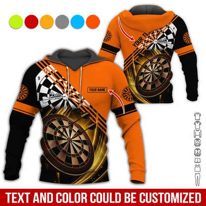 Customized Name & Text Darts Premium Hoodie, Custom Darts Team Hoodie For Men & Women, Perfect Gift For Darts Lovers, Friend, Family