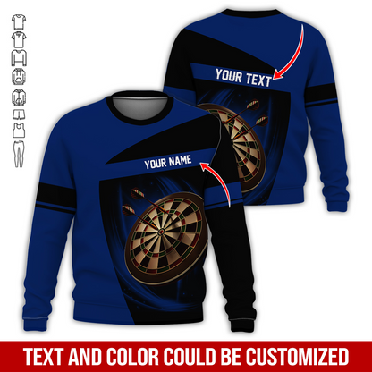 Customized Darts Sweatshirt, Personalized Name & Text Sweatshirt,  Darts Team Is My Life Sweatshirt, Perfect Gift For Darts Lovers, Darts Player