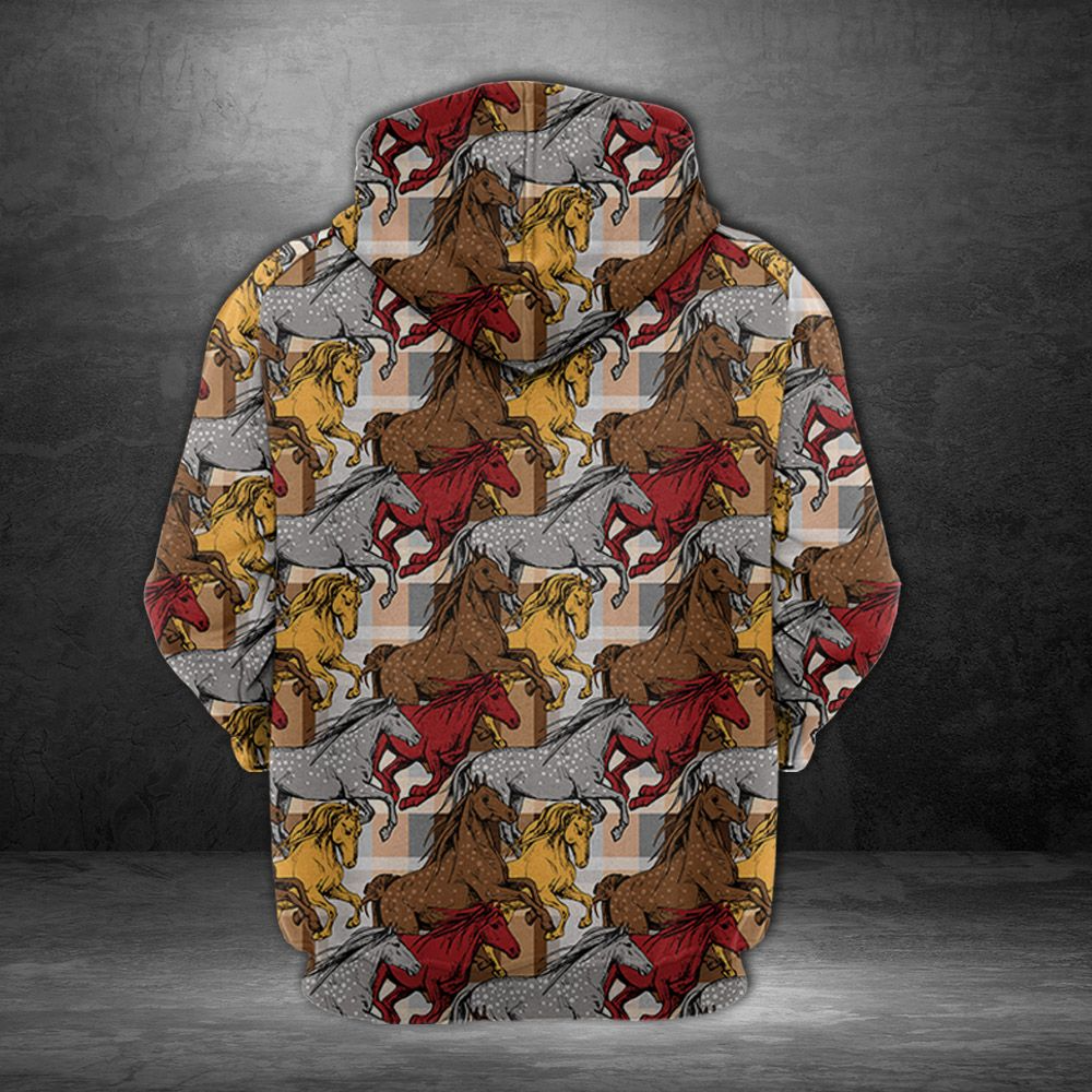 The Running Beautiful Horses Pullover Premium Hoodie , Perfect Outfit For Men And Women On Christmas New Year Autumn Winter