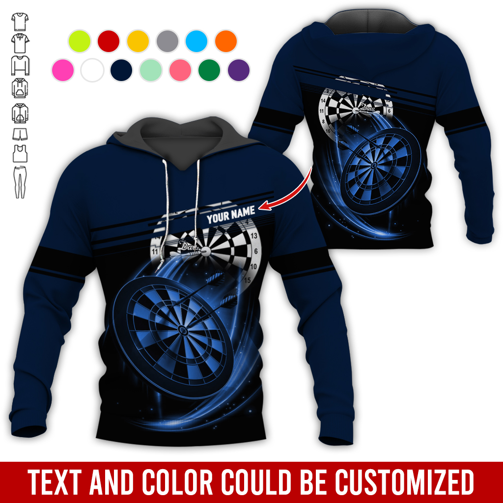 Customized Name Darts Premium Hoodie, Darts Pattern For Men & Women Hoodie, Perfect Gift For Darts Lovers, Darts Player
