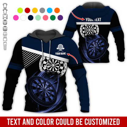Personalized Name & Text Darts Premium Hoodie, The Dart is a unique Hoodie, Perfect Gift For Darts Player, Darts Lovers, Friend, Family