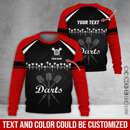 Customized Darts Sweatshirt, Darts Arranged According To Musical Notes Shirts, Darts Pattern Shirts, Perfect Gift For Darts Lovers, Friend, Family