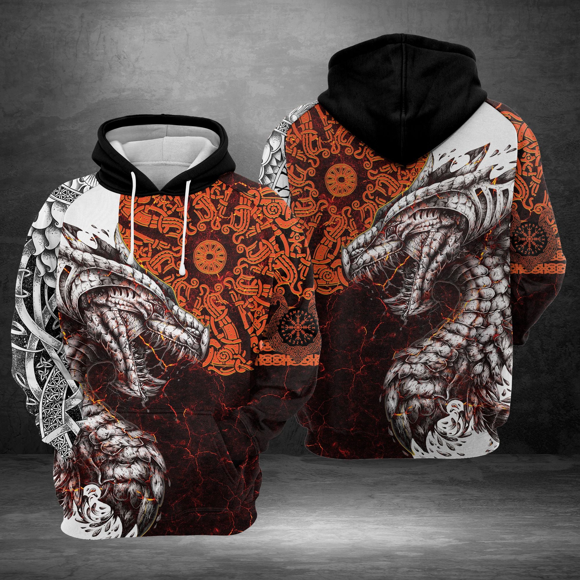 Tattoo Dragon Pullover Premium Hoodie, Perfect Outfit For Men And Women On Christmas New Year Autumn Winter