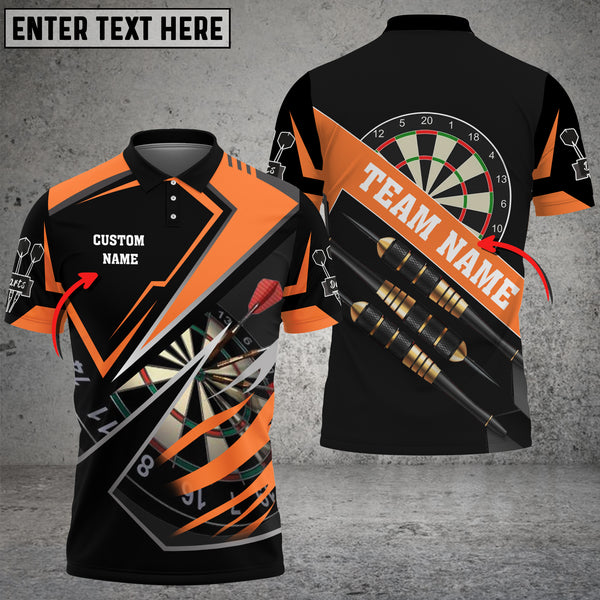 Personalized Darts Men Polo Shirt - Custom Name & Team Name Darts Polo Shirt For Darts Team, Darts Lover