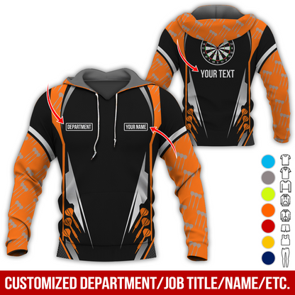 Personalized Darts Premium Hoodie, Darts Pattern Hoodie Black For Men & Women, Perfect Gift For Darts Lovers, Friend, Family