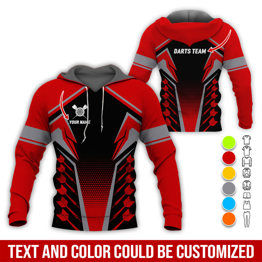 Personalized Name & Text Premium Hoodie For Men & Women, Perfect Gift For Darts Lovers, Friend, Family