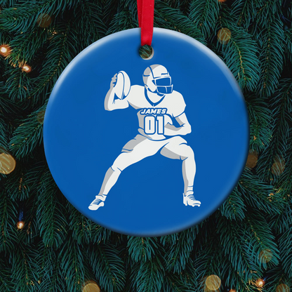 Custom Baseball Ceramic Ornament, College Sport Player With Custom Name And Number Ceramic Ornament - Perfect Gift For Sport Lover, Christmas, New Year