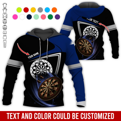 Personalized Name & Text Premium Hoodie, Darts Is My Life Hoodie, Perfect Gift For Darts Lovers, Darts Player