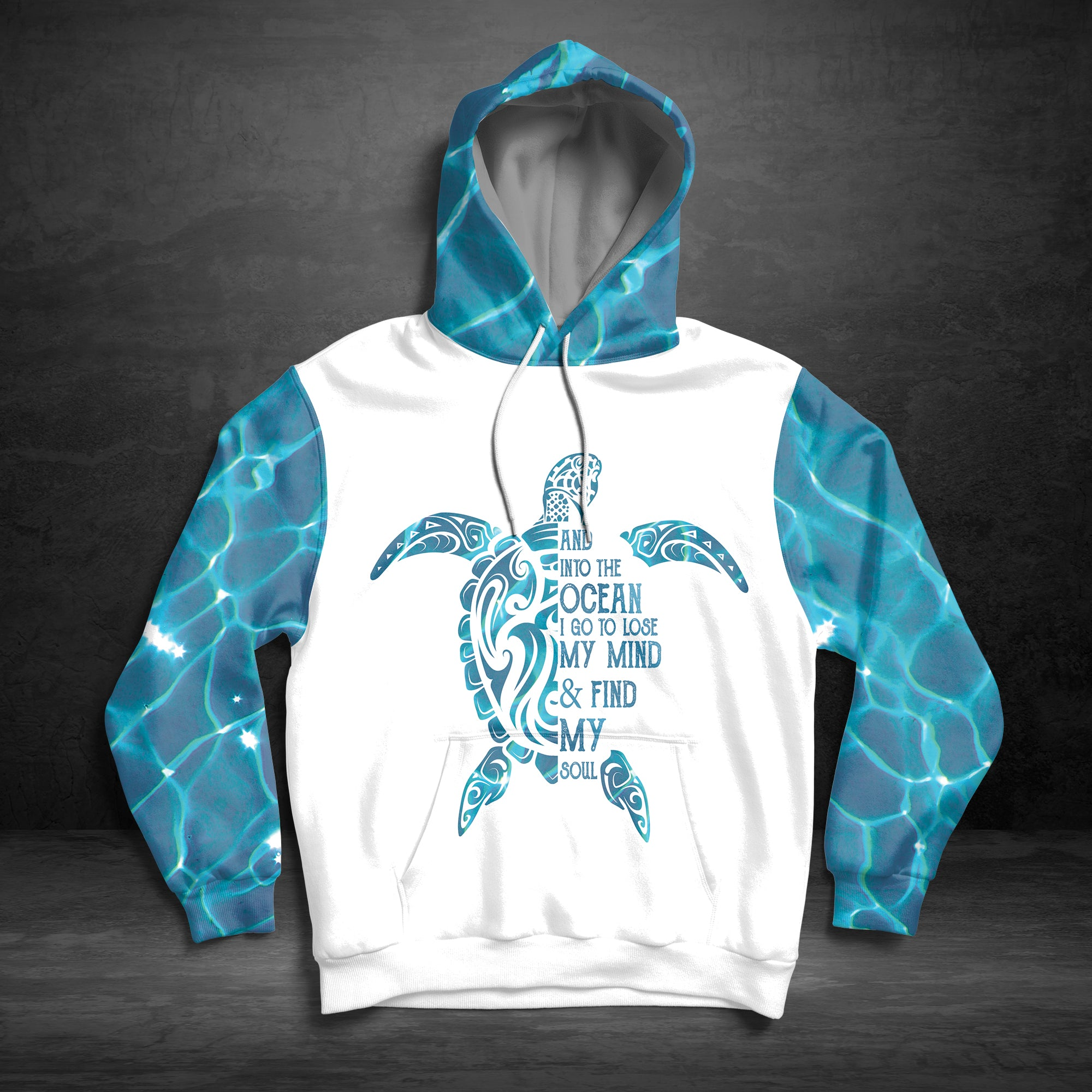 Sea Turtle Pullover Premium Hoodie Into The Ocean, Perfect Outfit For Men And Women On Christmas New Year Autumn Winter