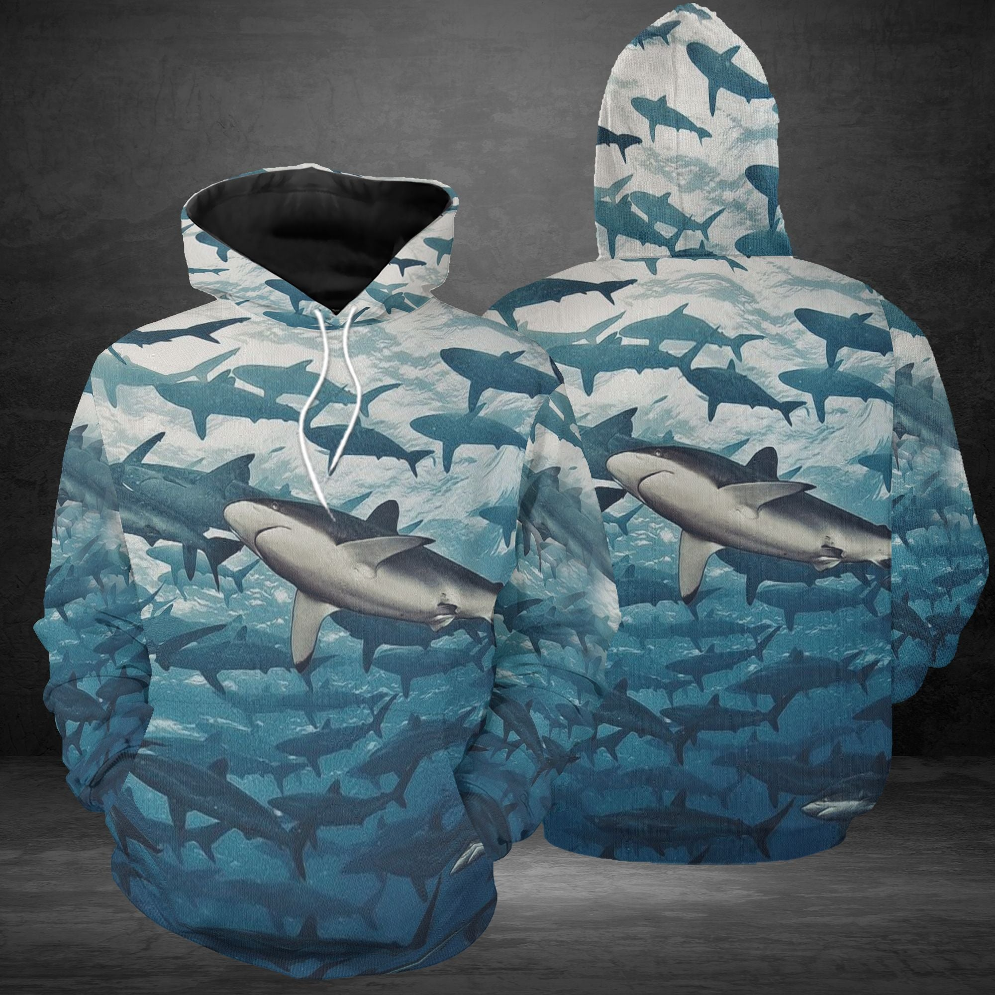 Shark Sea Life Pullover Premium Hoodie, Perfect Outfit For Men And Women On Christmas New Year Autumn Winter