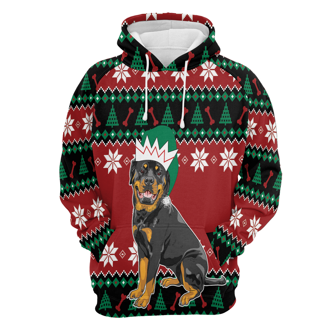 Rottweiler Xmas Premium Christmas Hoodie, Cute Rottweiler Unisex Hoodie For Men & Women - Perfect Gift For Christmas, Rottweiler Lovers