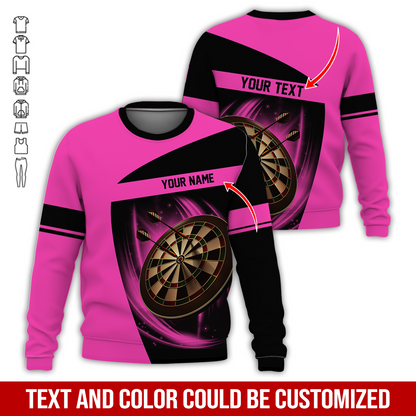 Customized Darts Sweatshirt, Personalized Name & Text Sweatshirt,  Darts Team Is My Life Sweatshirt, Perfect Gift For Darts Lovers, Darts Player
