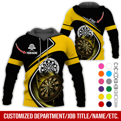 Personalized Name & Text Darts Premium Hoodie, Perfect Gift For Darts Player, Darts Lovers, Friend, Family