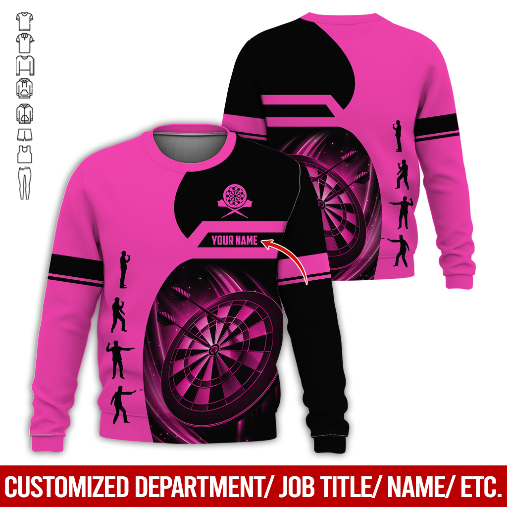 Customized Darts Sweatshirt, Personalized Name Sweatshirt, How to play Darts Pattern Sweatshirt For Darts Lovers, Friend, Family
