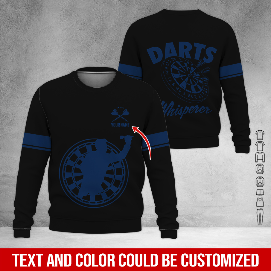 Customized Darts Sweatshirt, Personalized Name Sweatshirt, Darts Whisperer Sweatshirt, Perfect Gift For Darts Lovers, Friend, Family