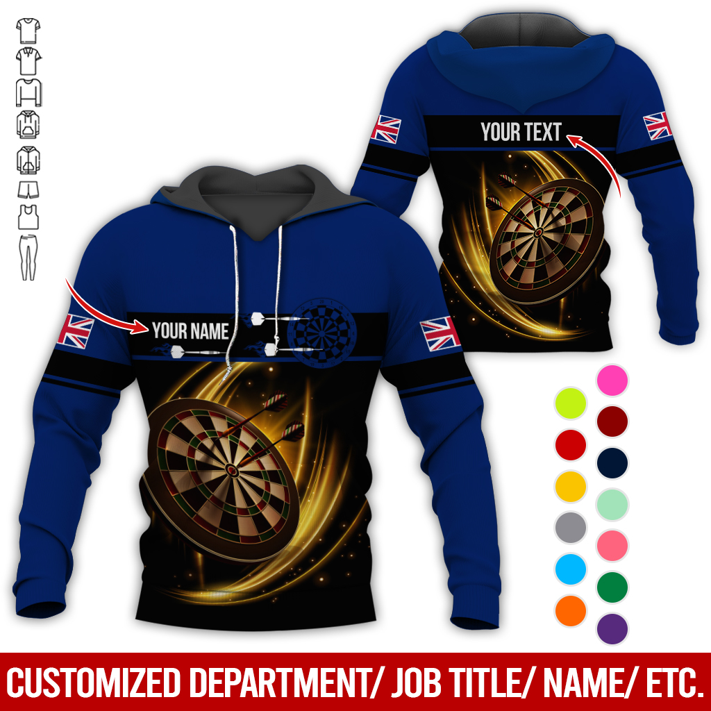 Personalized Darts Premium Hoodie, Custom National Flag Hoodie For Men & Women, Perfect Gift For Darts Lovers, Friend, Family