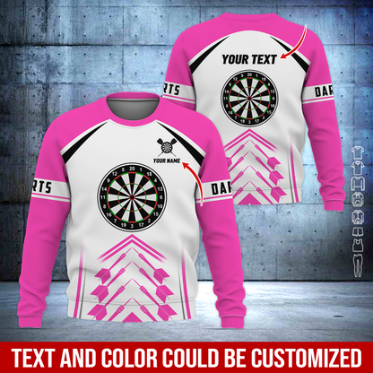 Customized Darts Sweatshirt, Dartsboards Pattern Sweatshirt White For Men & Women, Perfect Gift For Darts Lovers, Darts Player