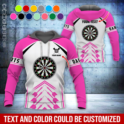 Personalized Darts Premium Hoodie, Dartsboards Pattern Hoodie White For Men & Women, Perfect Gift For Darts Lovers, Darts Player