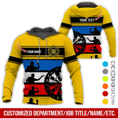 Customized Name Darts Premium Hoodie, How To Play Darts Pattern Darts Hoodie For Men & Women - Gift For Darts Lovers, Friend, Family