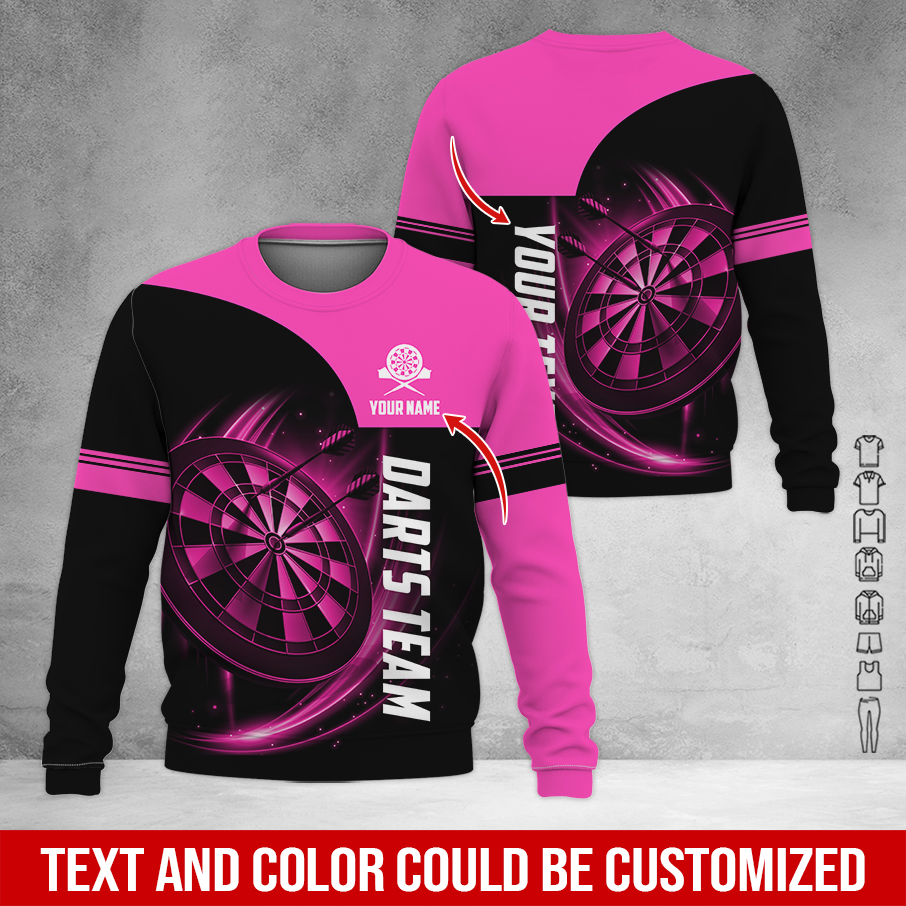 Customized Darts Sweatshirt, Personalized Name & Your Darts Team Name Sweatshirt For Men & Women, Perfect Gift For Darts Lovers, Friend, Family