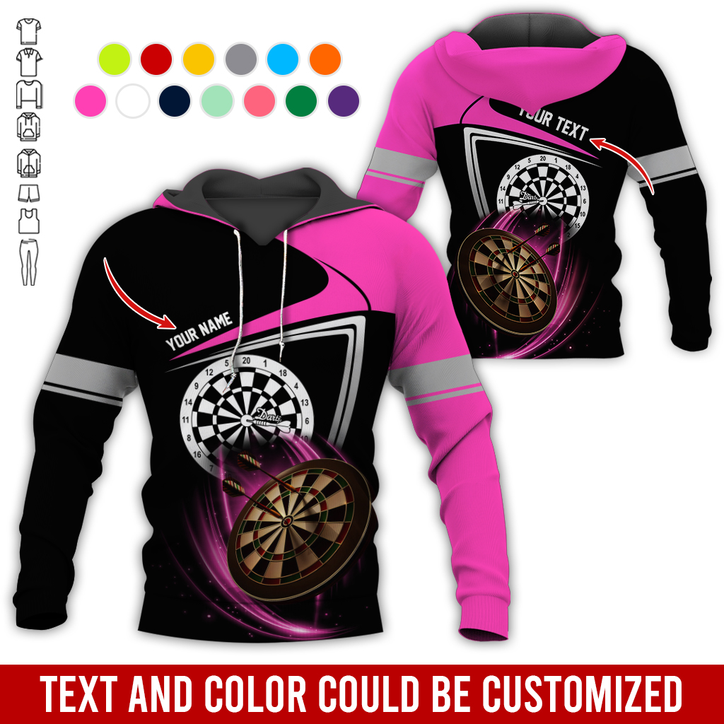 Personalized Name & Text Premium Hoodie, Darts Is My Life Hoodie, Perfect Gift For Darts Lovers, Darts Player