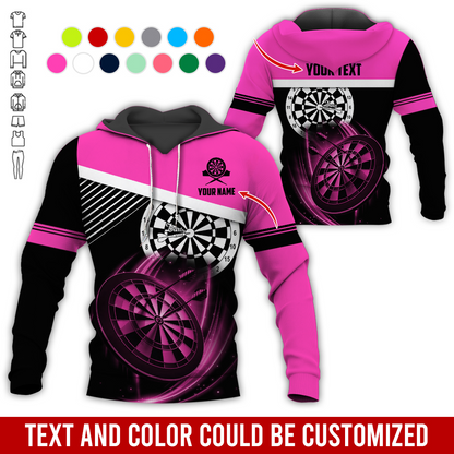 Personalized Name & Text Darts Premium Hoodie, The Dart is a unique Hoodie, Perfect Gift For Darts Player, Darts Lovers, Friend, Family