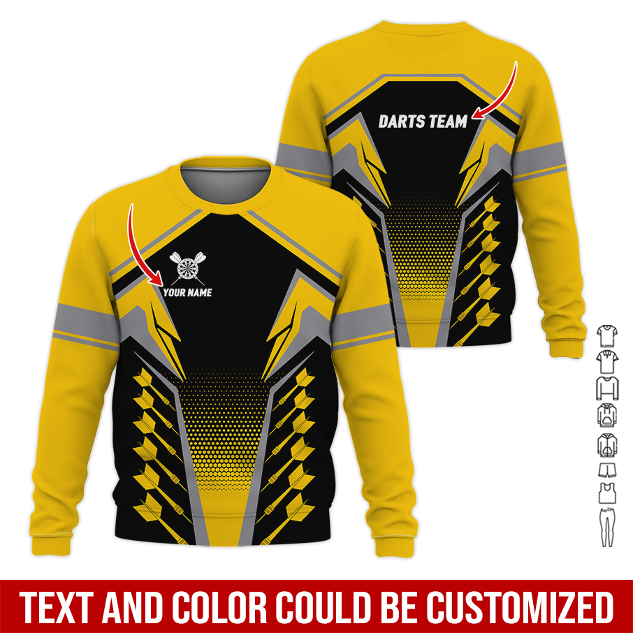 Customized Darts Sweatshirt, Personalized Name & Text Sweatshirt For Men & Women, Perfect Gift For Darts Lovers, Friend, Family