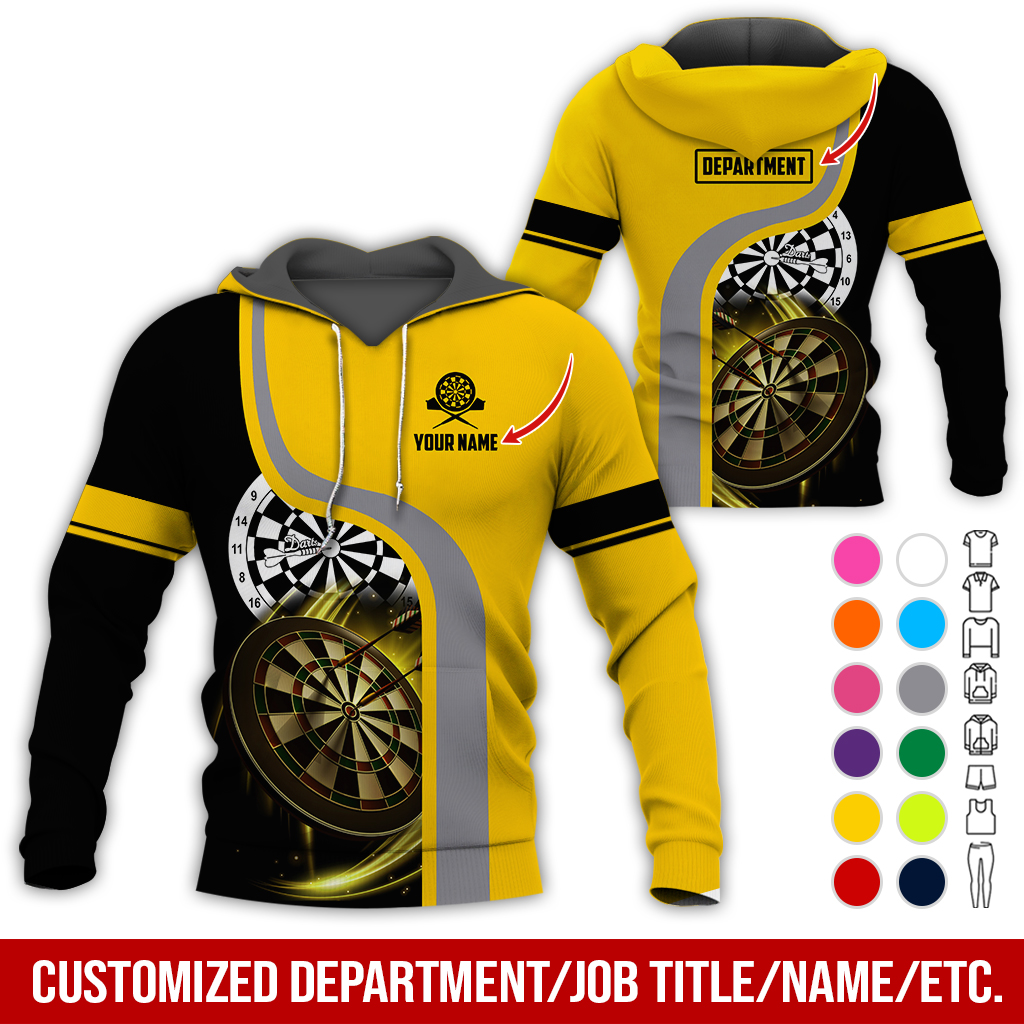 Personalized Name & Text Darts Premium Hoodie, Life is a game of chance Hoodie, Perfect Gift For Darts Player, Darts Lovers, Friend, Family