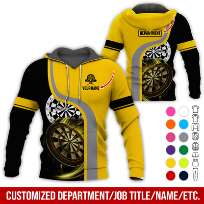 Personalized Name & Text Darts Premium Hoodie, Life is a game of chance Hoodie, Perfect Gift For Darts Player, Darts Lovers, Friend, Family