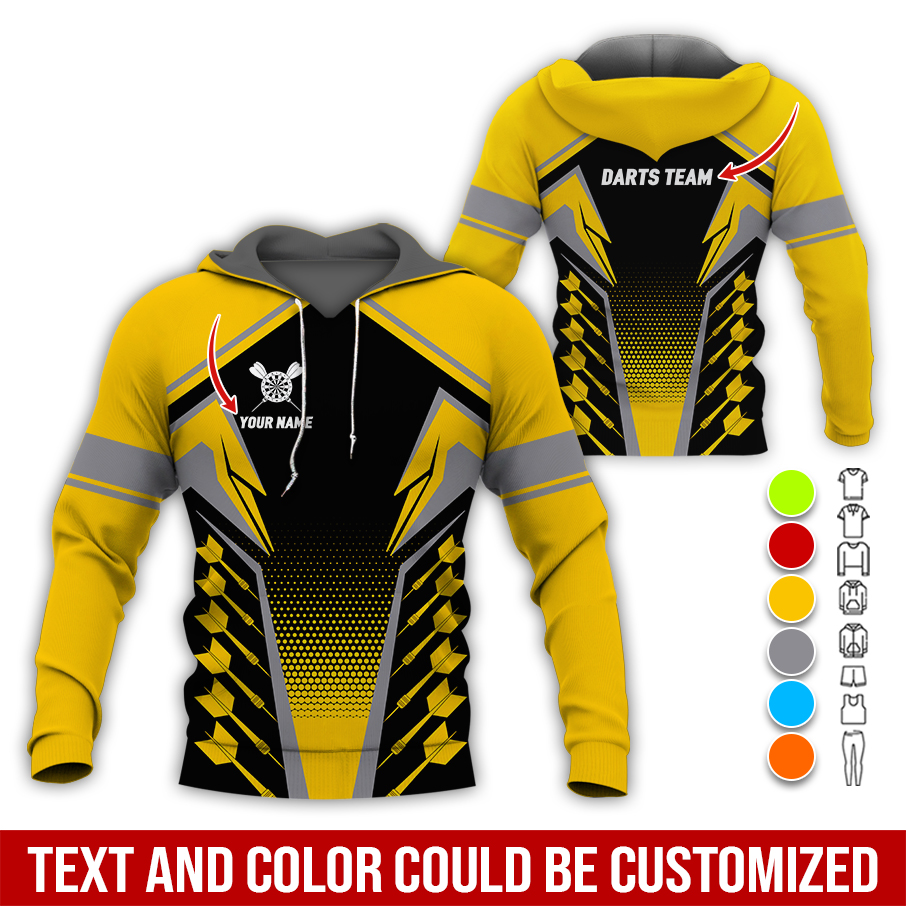 Personalized Name & Text Premium Hoodie For Men & Women, Perfect Gift For Darts Lovers, Friend, Family