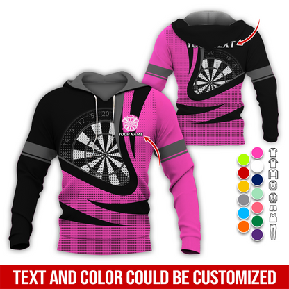 Personalized Name & Text Darts Premium Hoodie, Spot Pattern Darts Hoodie, Perfect Gift For Darts Lovers, Friend, Family