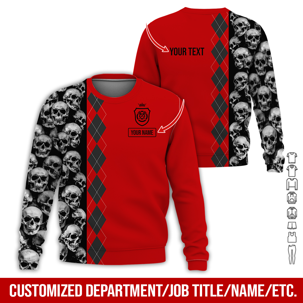 Customized Name Darts Sweatshirt, Skulls & Rhombus Pattern Shirts For Men & Women, Custom Your Shirts - Gift For Darts Lovers, Friend, Family