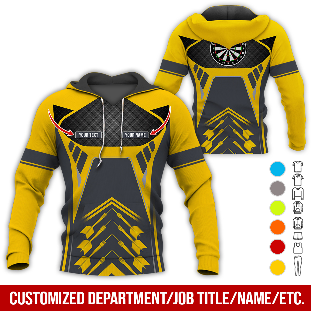 Customized Name Darts Premium Hoodie, Personalize Your Style With Our Custom Name Darts Hoodie For Darts Lovers, Friend, Family