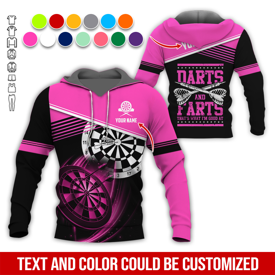Customized Name & Text Darts Premium Hoodie, Darts & Darts That's What I'm Good At Hoodie, Perfect Gift For Darts Lovers, Darts Player