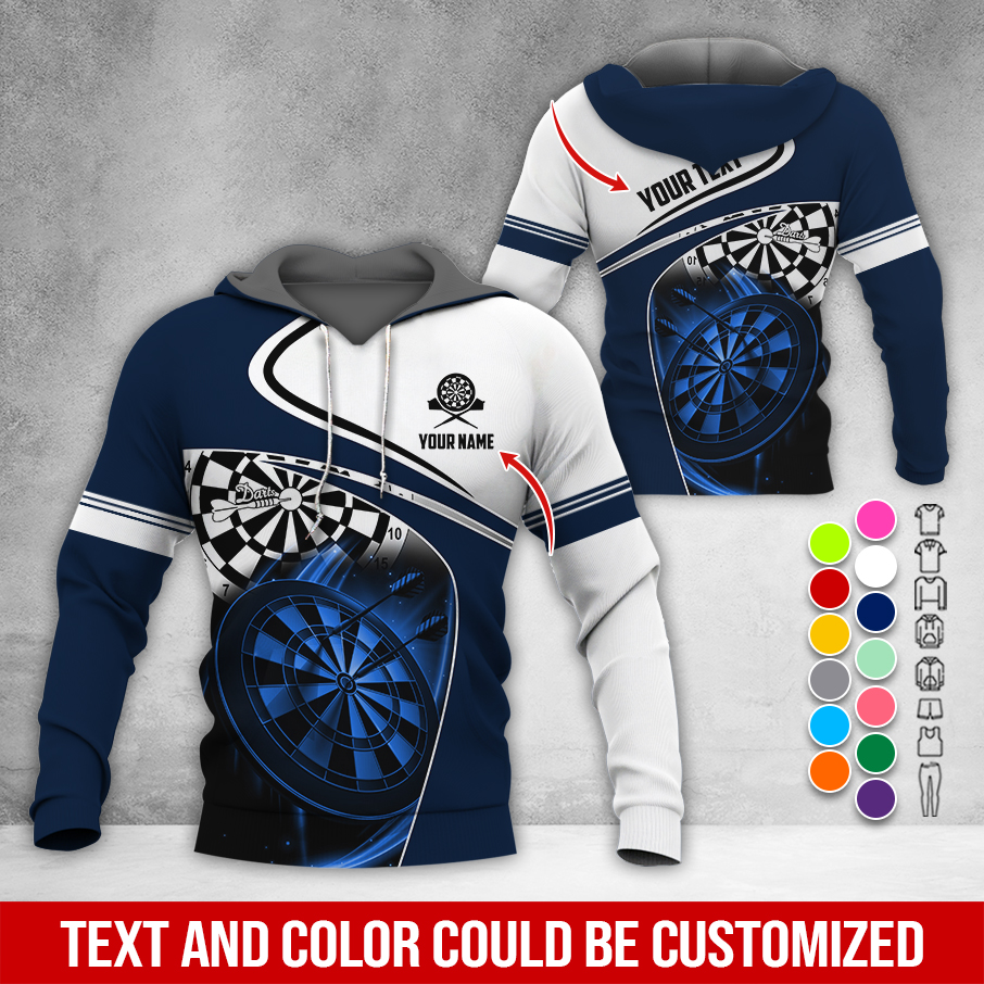Customized Name & Text Darts Premium Hoodie, Darts Is My Life Hoodie, Perfect Gift For Darts Lovers, Darts Player