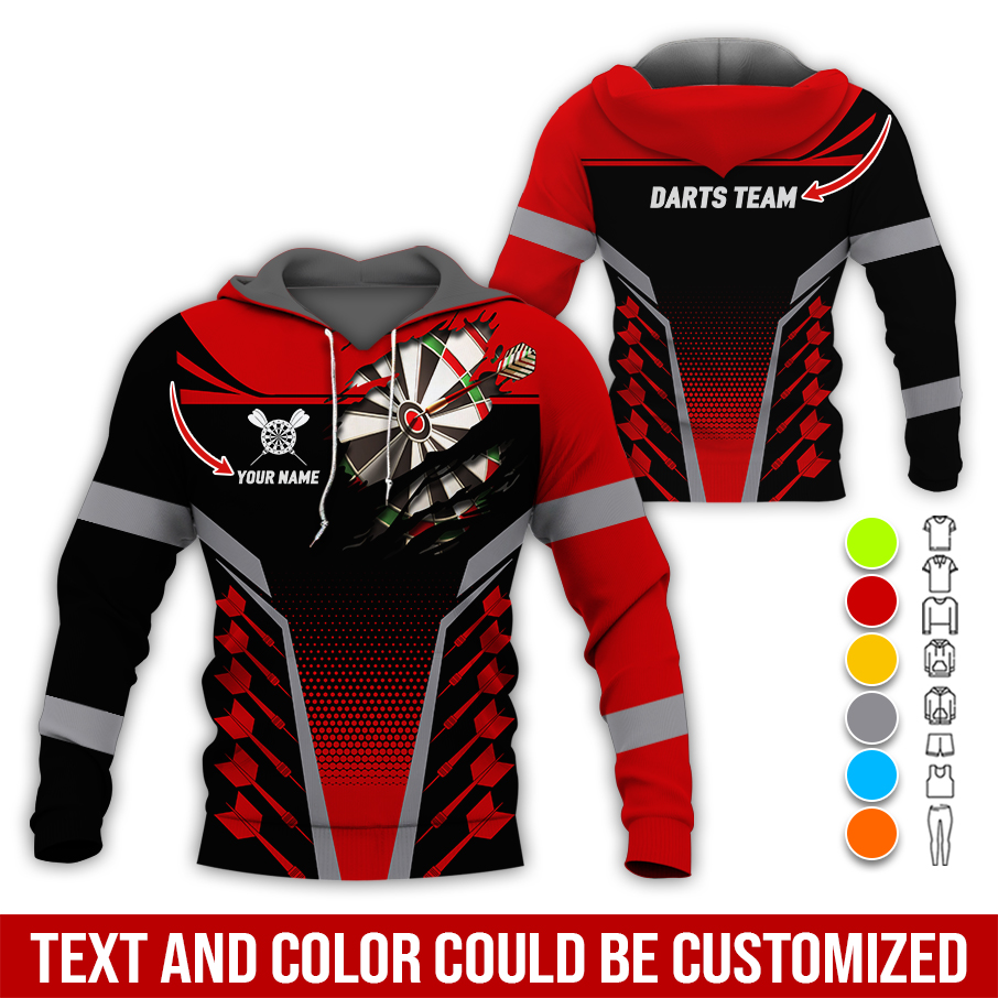 Customized Name & Team Name Darts Premium Hoodie, Personalized Hoodie For Darts Player, Perfect Gift For Darts Lovers, Friend, Family